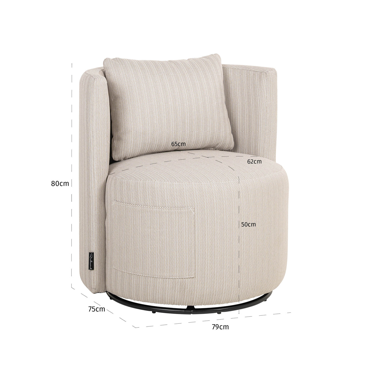 Richmond Möbel | Outdoor Stuhl Marlin drehbar | Beige