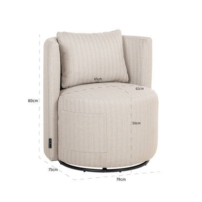 Richmond Möbel | Outdoor Stuhl Marlin drehbar | Beige