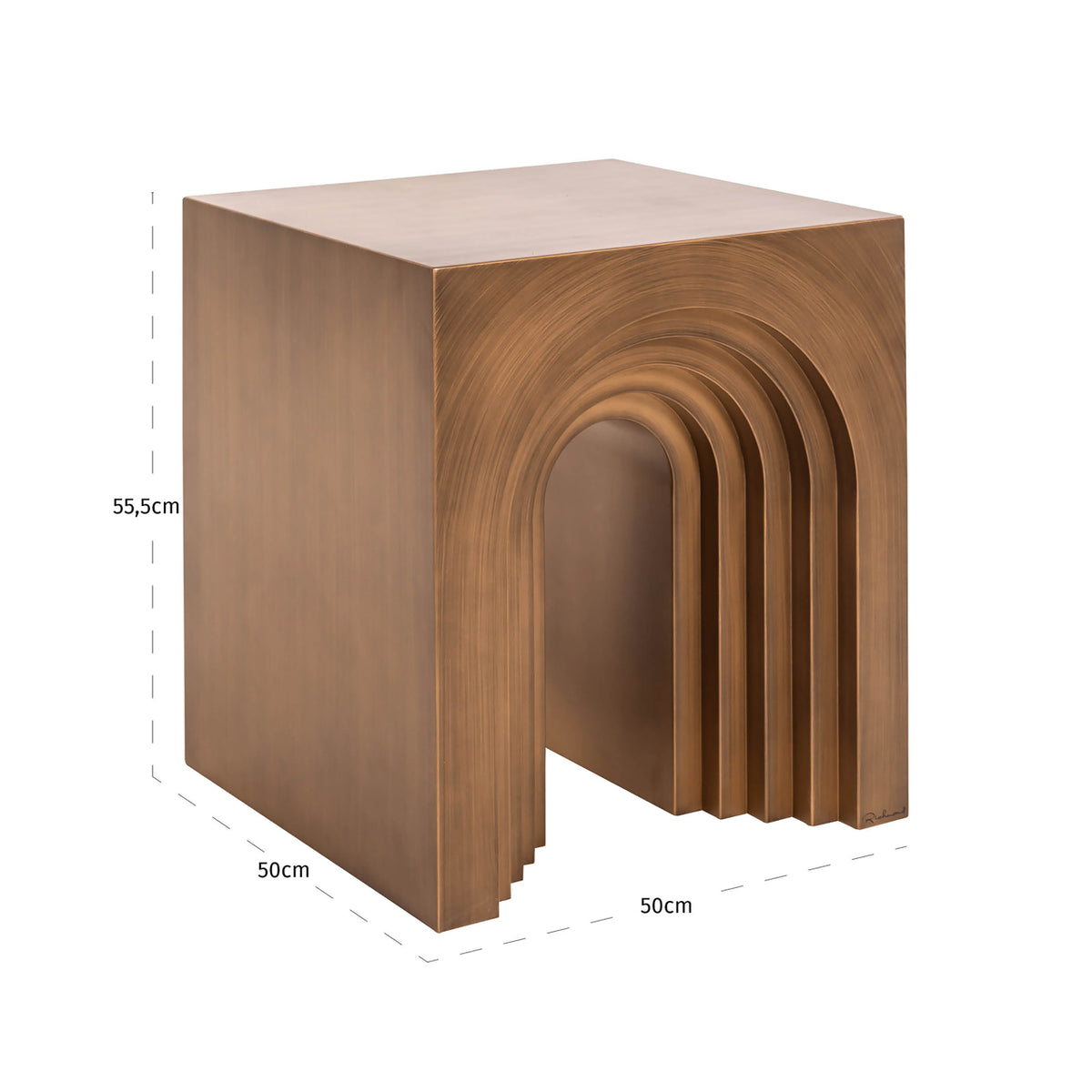 Richmond Möbel Beistelltisch Vevey brushed gold | 213501