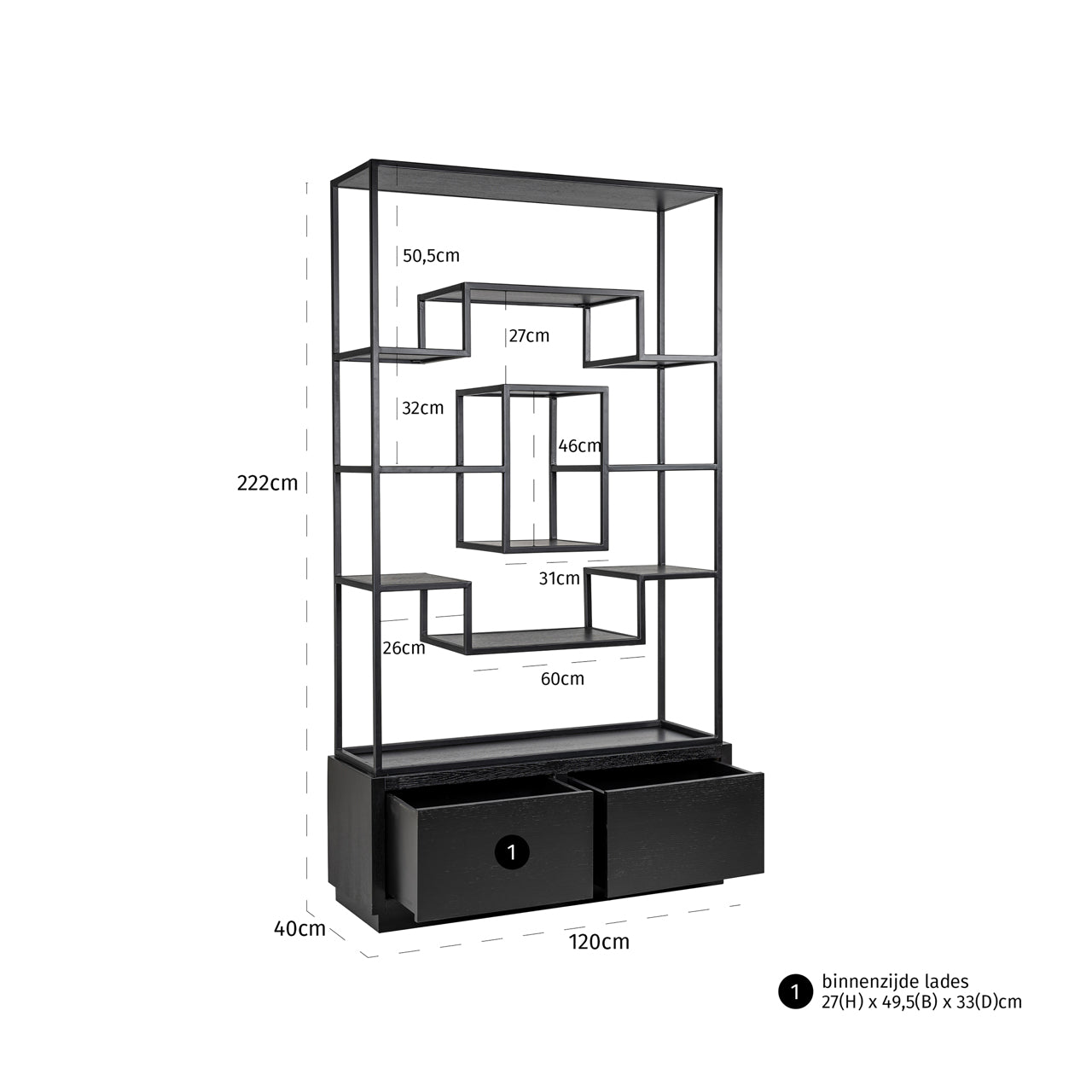 Richmond Möbel | Vitrine Bonvoy | Black