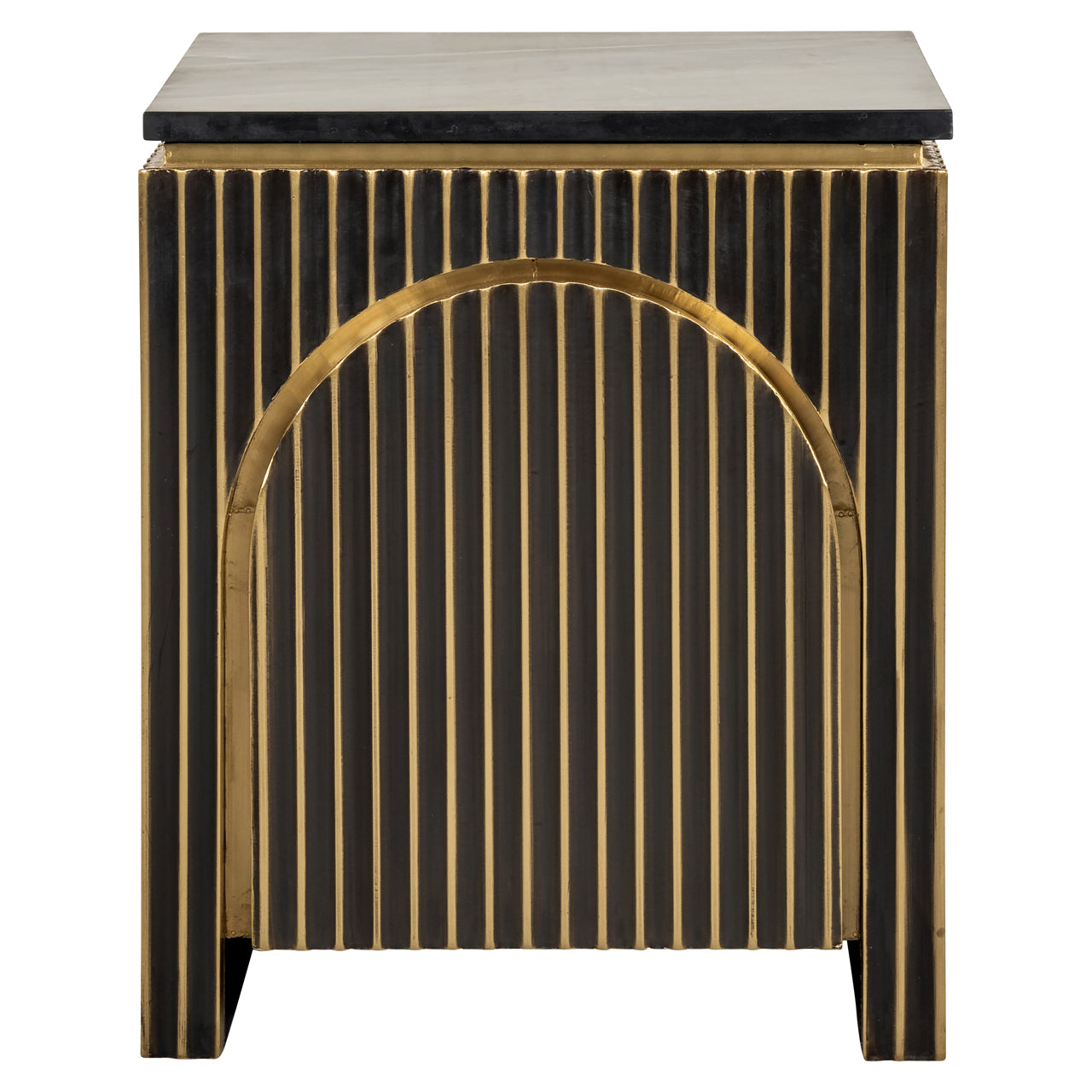 Richmond Möbel | Nachttisch Les Arcs | Brushed-gold