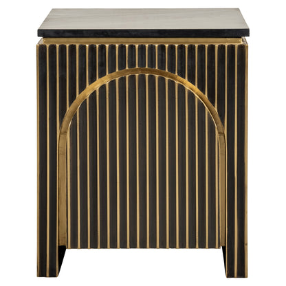 Richmond Möbel | Nachttisch Les Arcs | Brushed-gold
