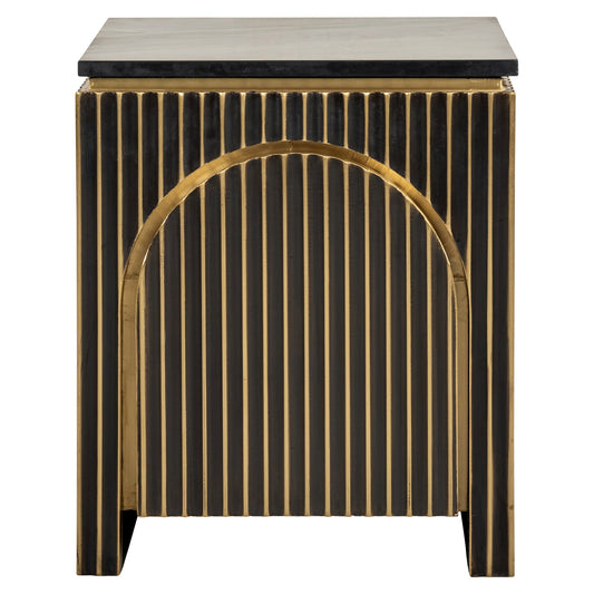 Richmond Möbel | Nachttisch Les Arcs | Brushed-gold