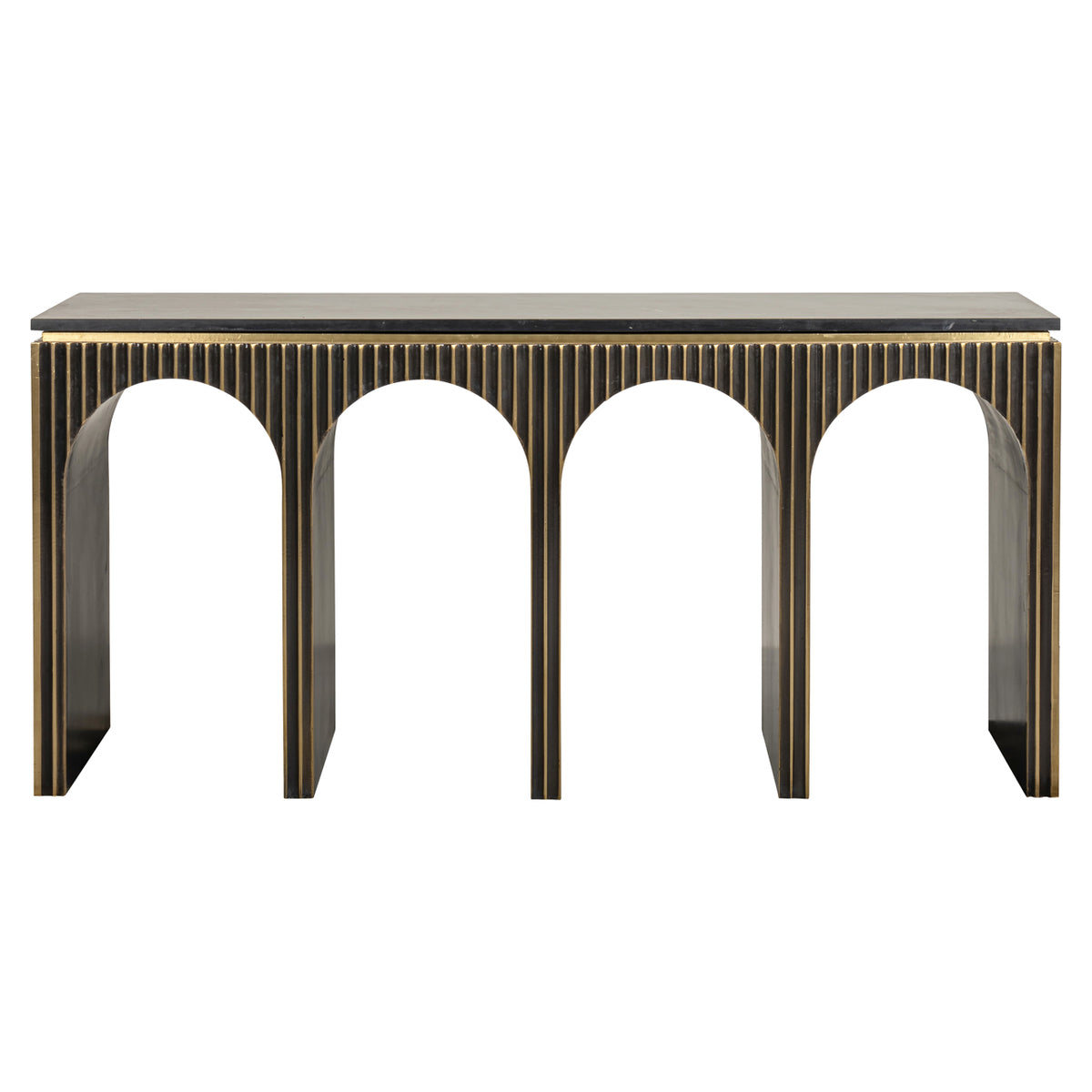 Richmond Möbel Konsole Les Arcs brushed gold | 212980