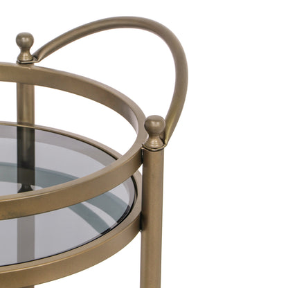 Richmond Möbel | Servierwagen Hendricks | Brushed-gold