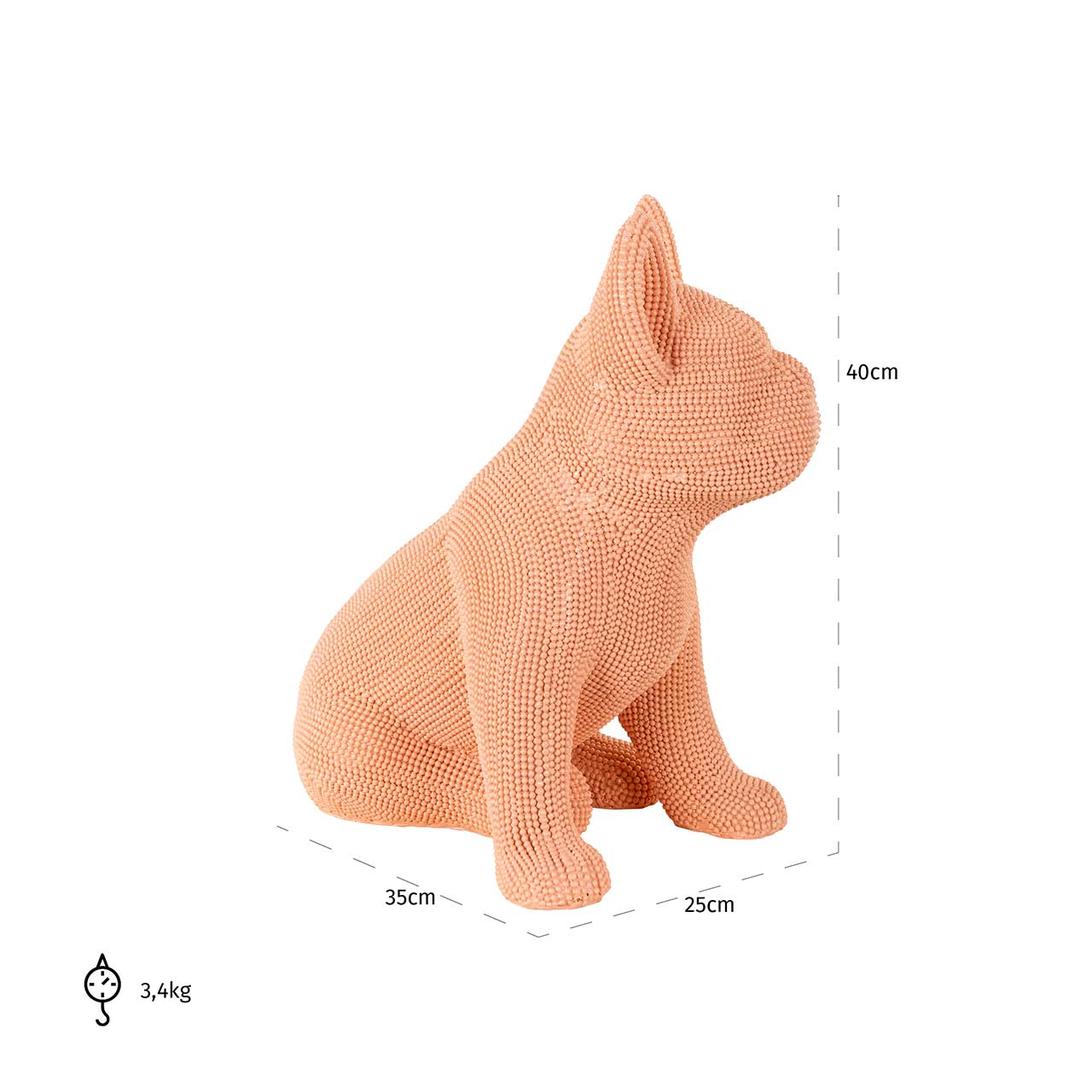 Richmond Möbel | Deko-Objekt Hund Bul | Pink