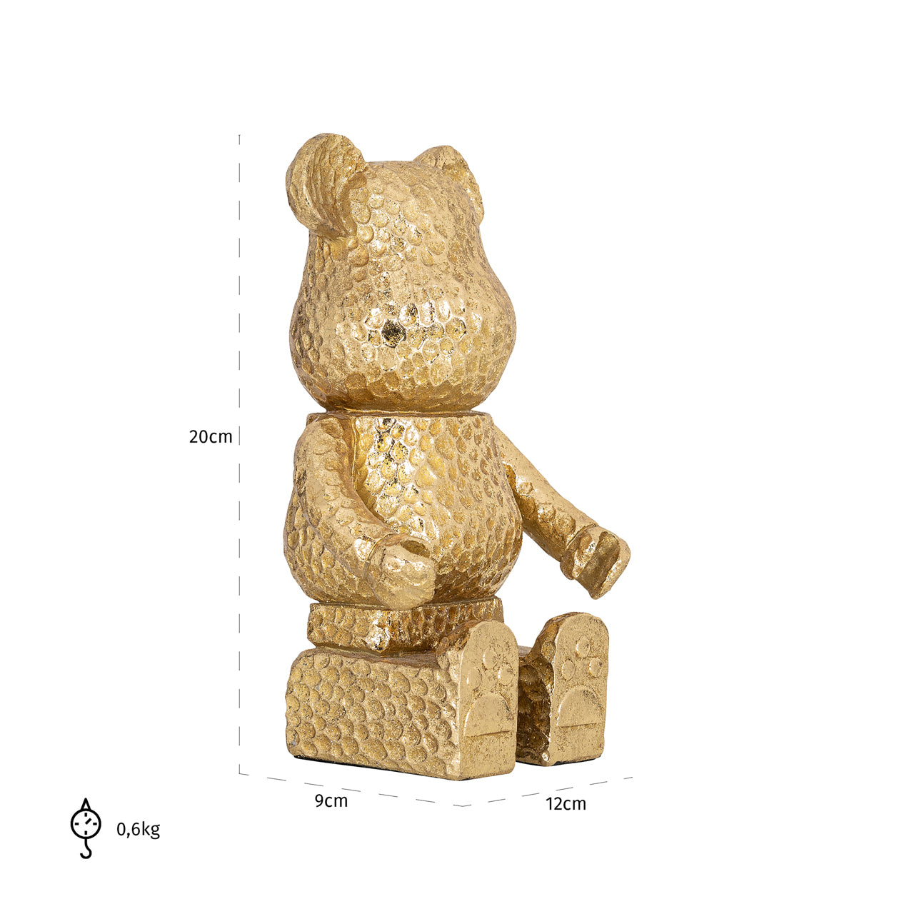 Richmond Möbel | Dekoratives Objekt Bear sitting | Gold