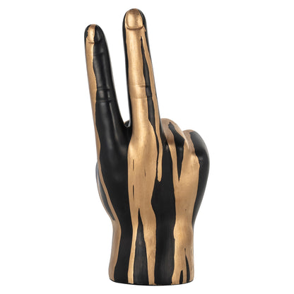 Richmond Möbel | Dekoratives Objekt Peace | Black-gold