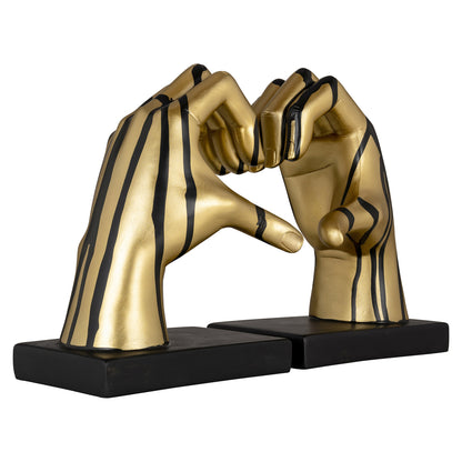 Richmond Möbel | Buchständer Love | Black-gold