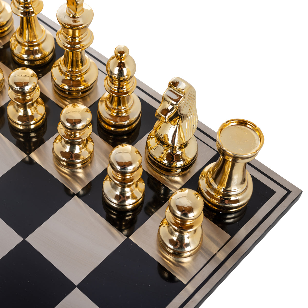 Richmond Möbel Dekoratives Spiel Saray chessboard black/gold | 211064