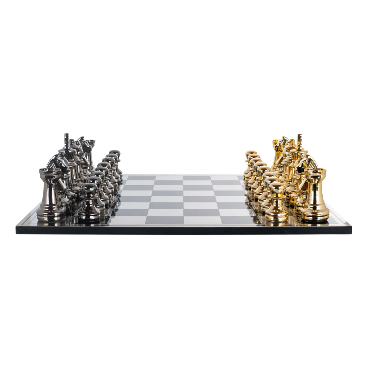 Richmond Möbel Dekoratives Spiel Saray chessboard black/gold | 211064