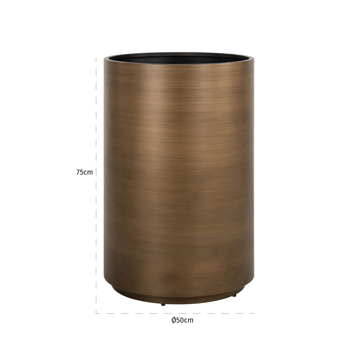 Richmond Möbel Pflanzgefäß Dira brushed gold | 213236