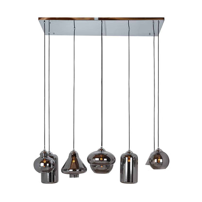 Richmond Möbel | Hängelampe Crosley mit 8 verschiedenen Lampen | Silber