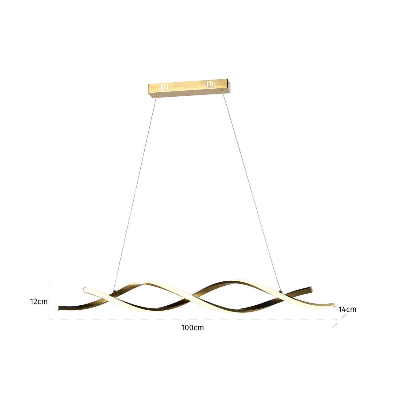 Richmond Möbel | Pendelleuchte Lorine | Brushed-gold