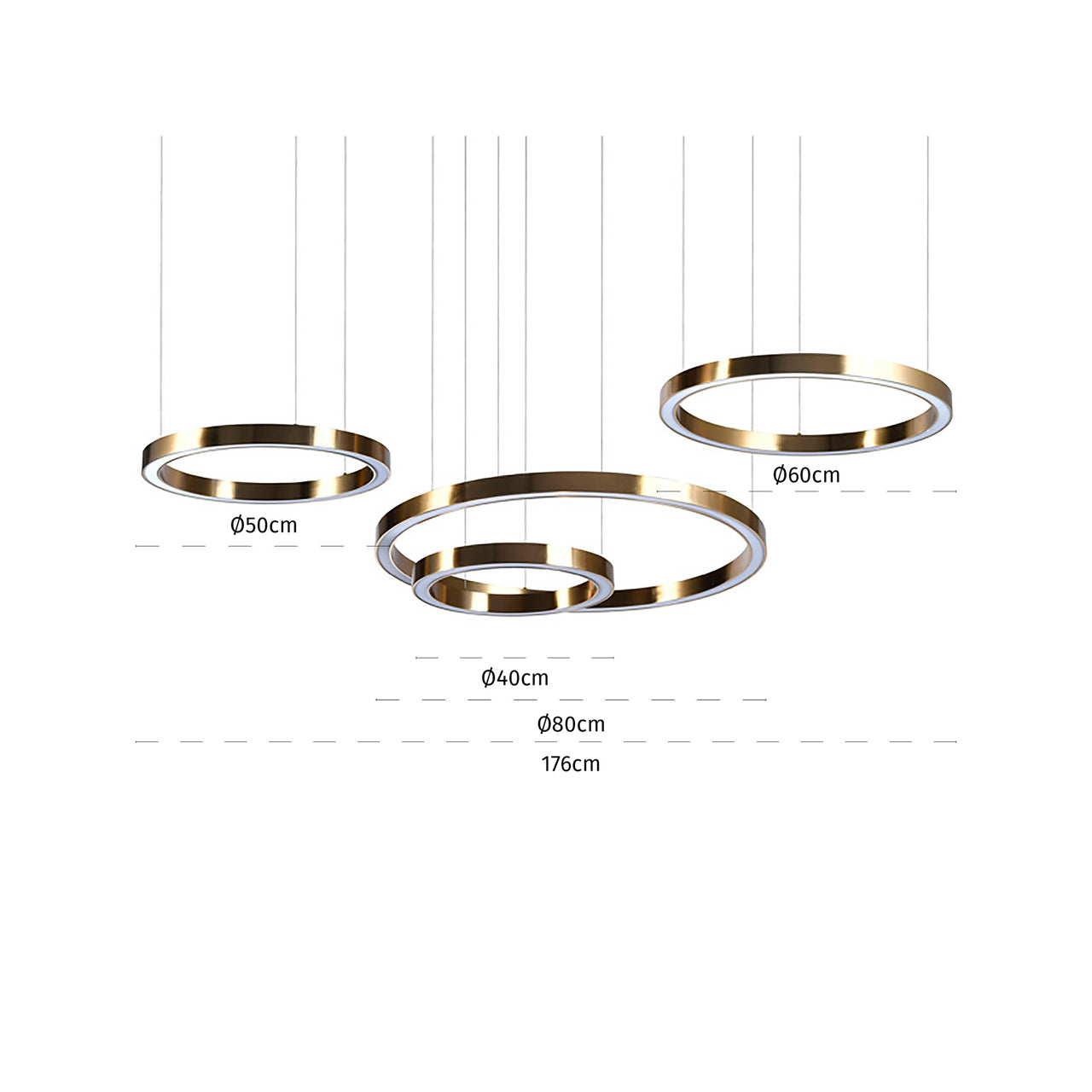 Richmond Möbel | Pendelleuchte Lilou | Brushed-gold