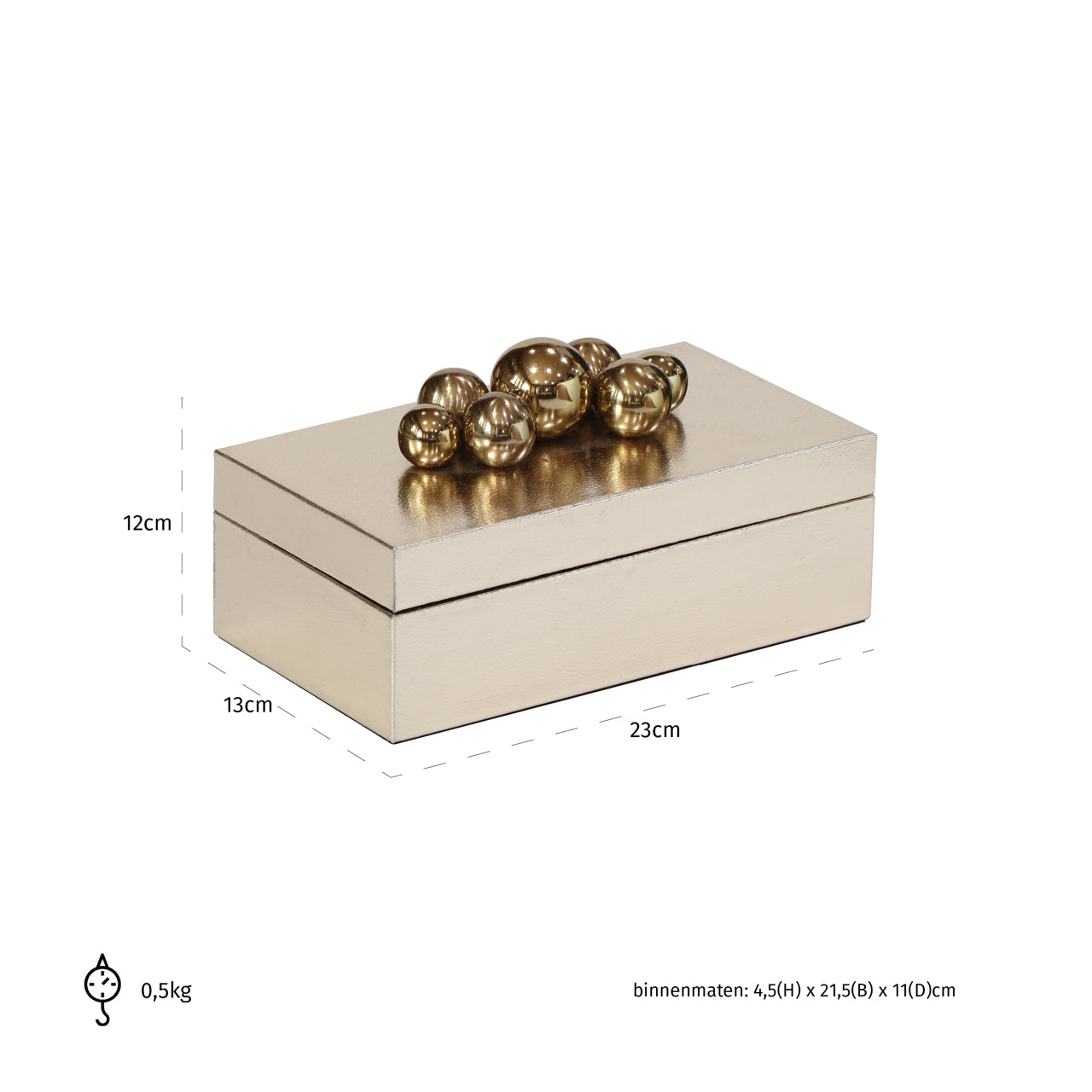 Richmond Möbel | Aufbewahrungsbox Norah | Gold