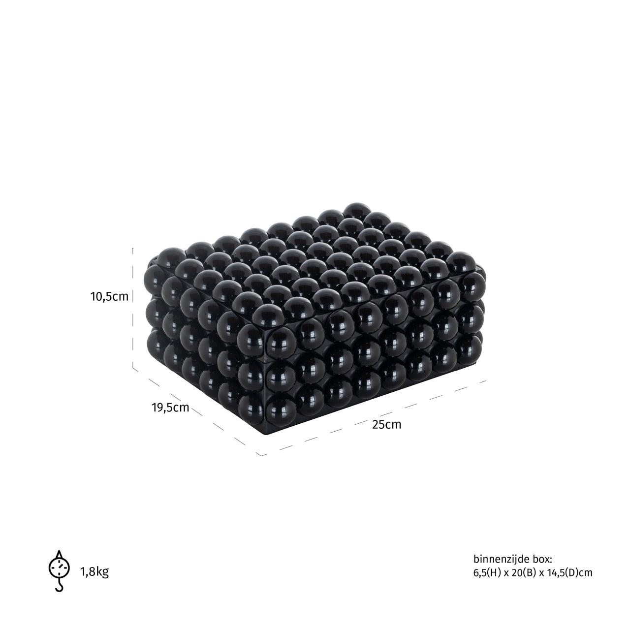 Richmond Möbel | Aufbewahrungsbox Batool | Black