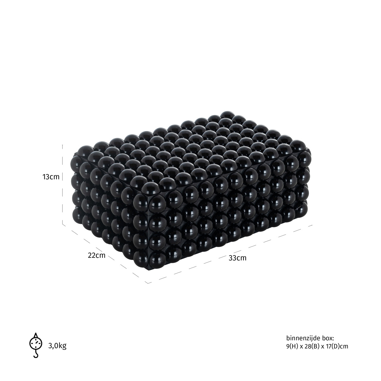 Richmond Möbel | Aufbewahrungsbox Batool | Black