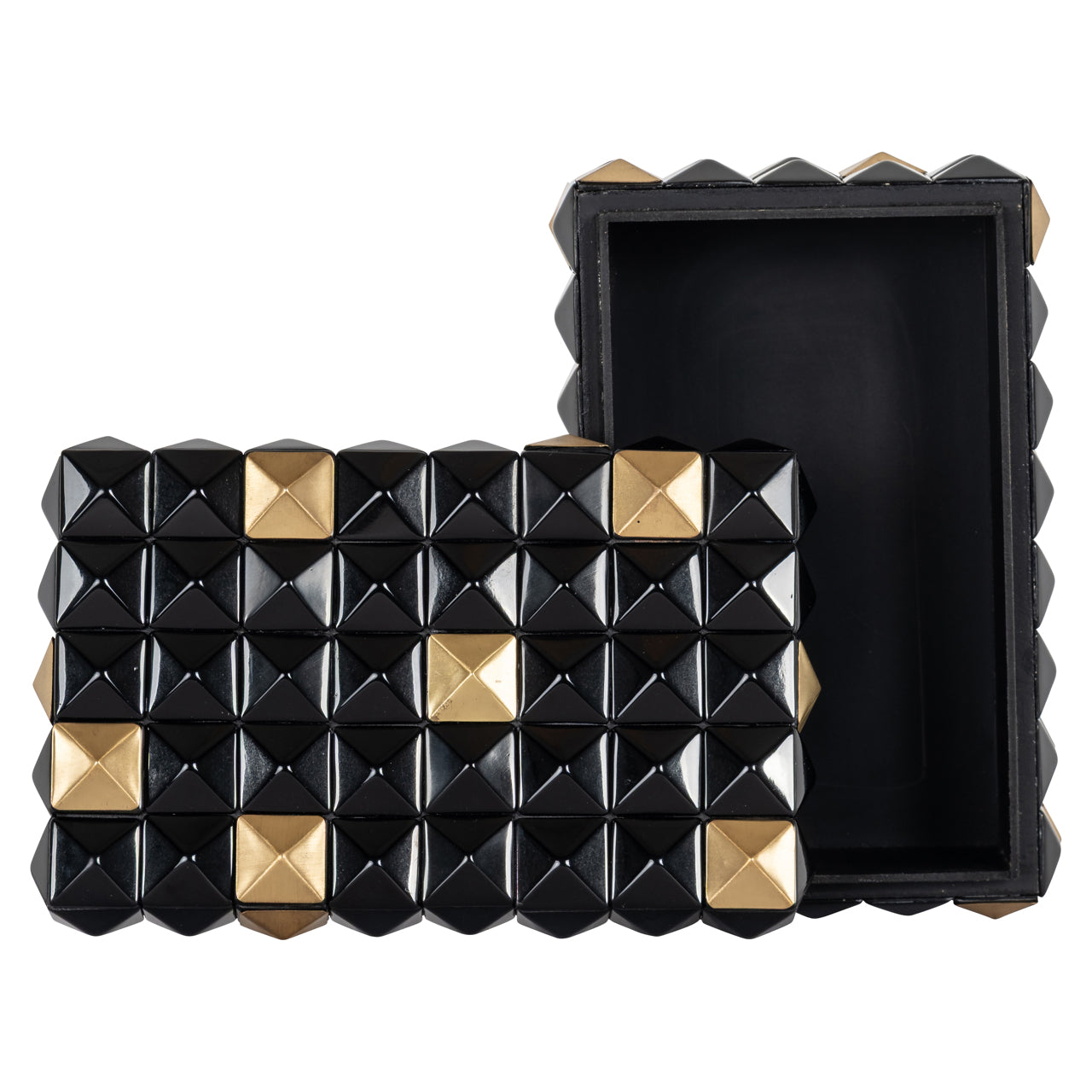 Richmond Möbel | Aufbewahrungsbox Velicia | Black-gold
