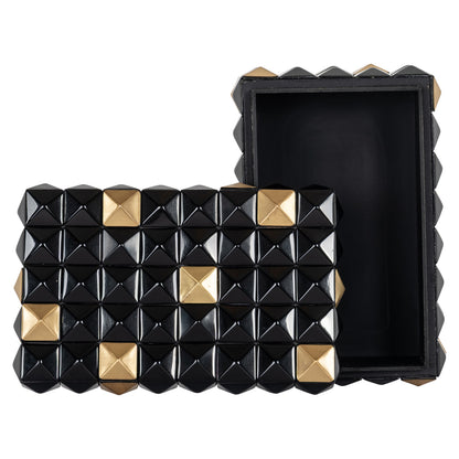 Richmond Möbel | Aufbewahrungsbox Velicia | Black-gold