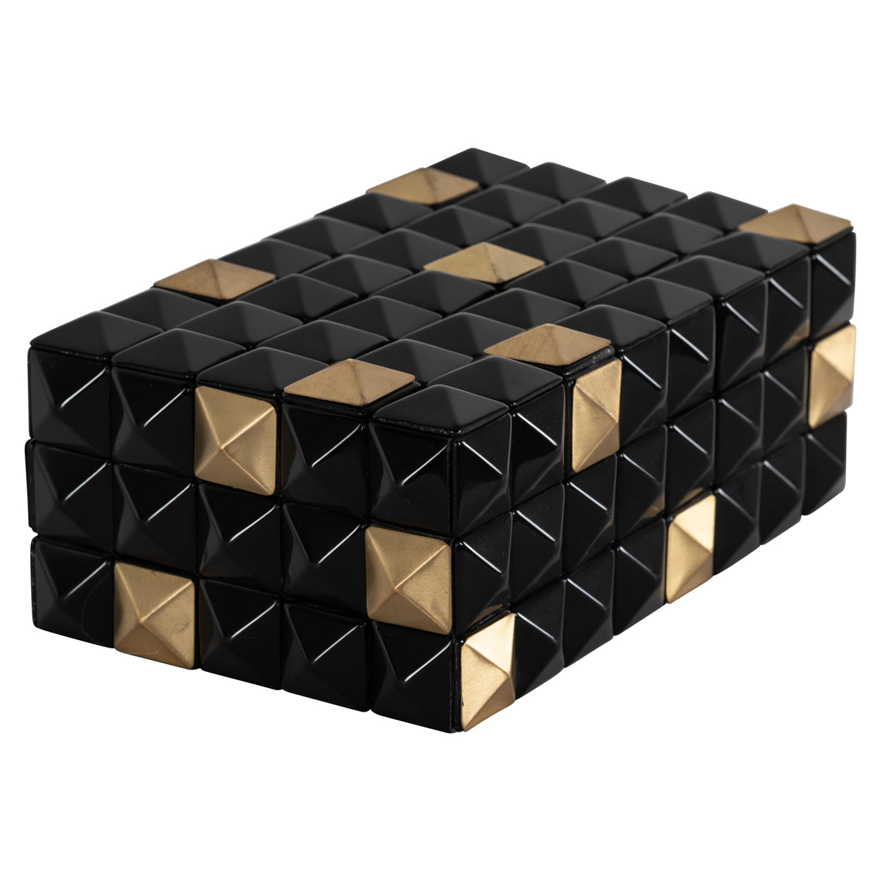 Richmond Möbel | Aufbewahrungsbox Velicia | Black-gold