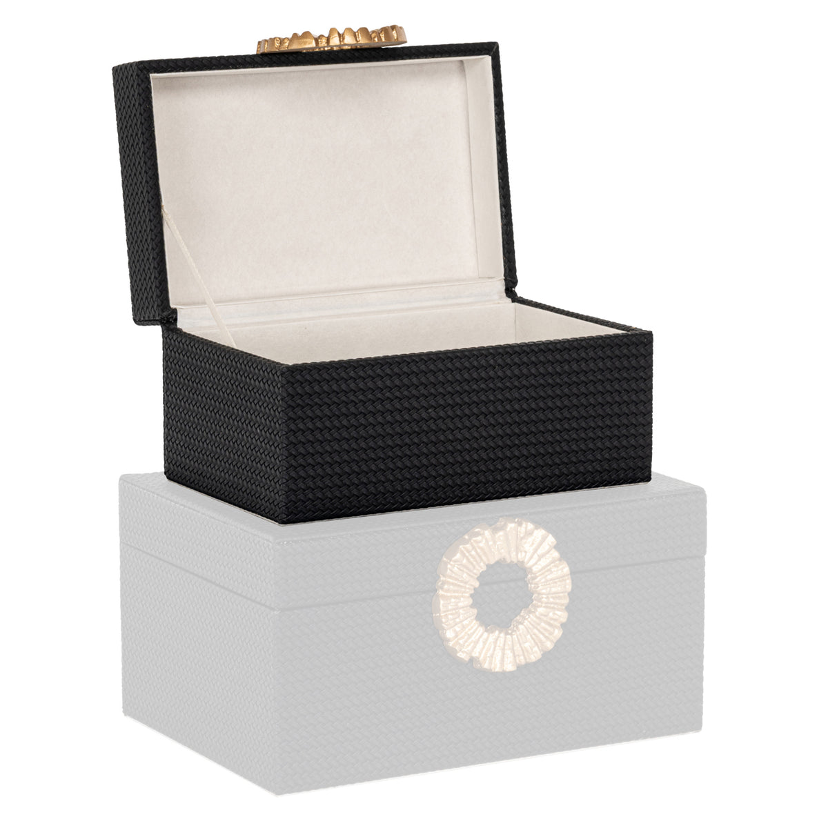 Richmond Möbel Aufbewahrungsbox Amal black/gold | 213536