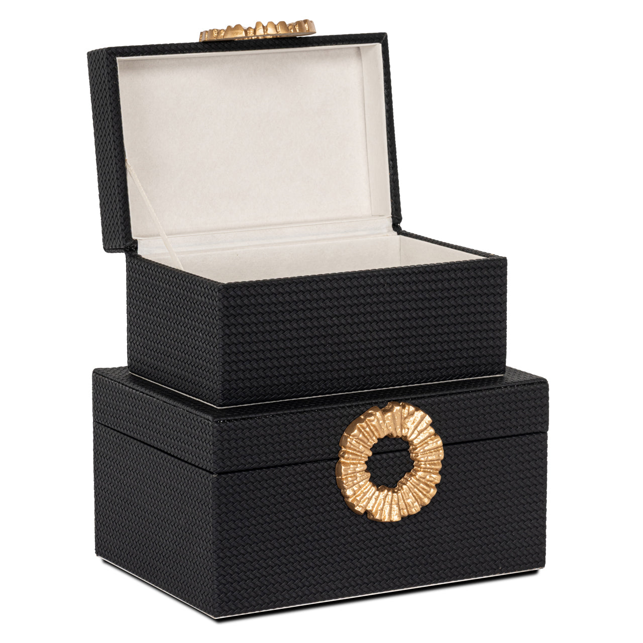 Richmond Möbel | Aufbewahrungsbox Amal | Black-gold
