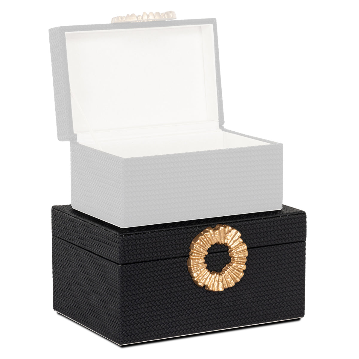 Richmond Möbel Aufbewahrungsbox Amal black/gold | 213537