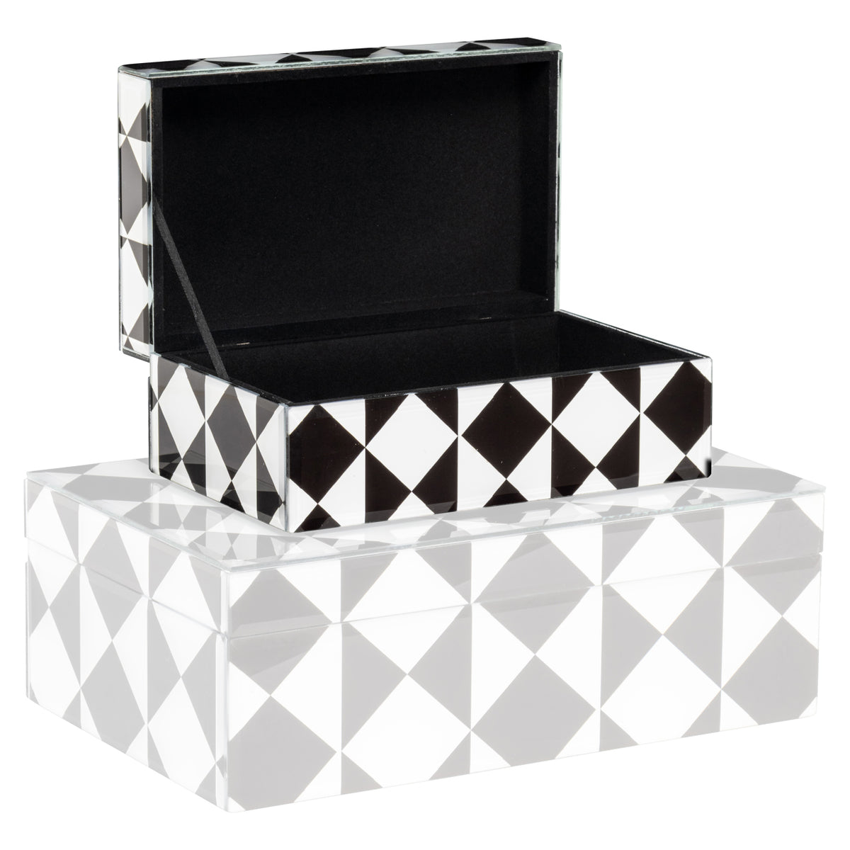 Richmond Möbel Aufbewahrungsbox Silas black/white | 213542