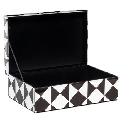Richmond Möbel Aufbewahrungsbox Silas black/white | 213543