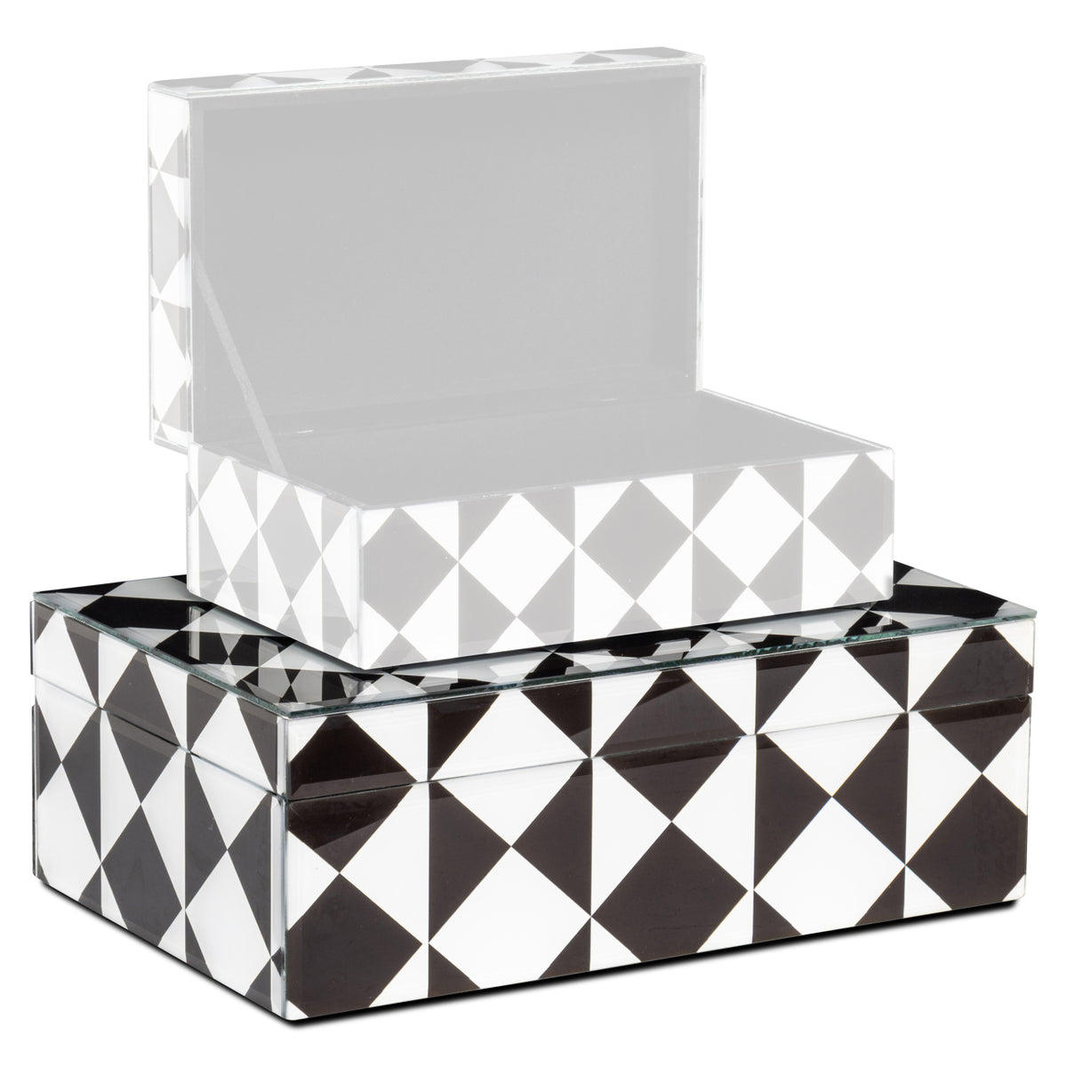 Richmond Möbel Aufbewahrungsbox Silas black/white | 213543