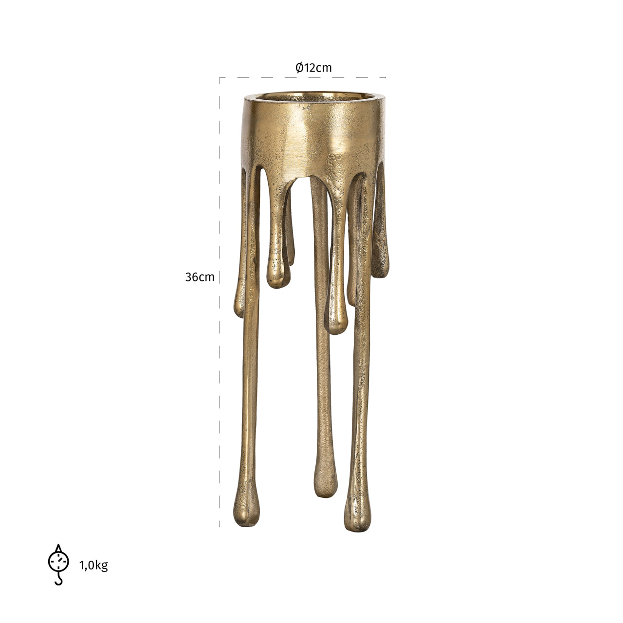 Richmond Möbel | Kerzenhalter Lorin | Brushed-gold