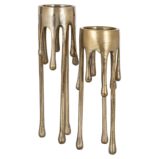 Richmond Möbel Kerzenhalter Lorin brushed gold | 211452