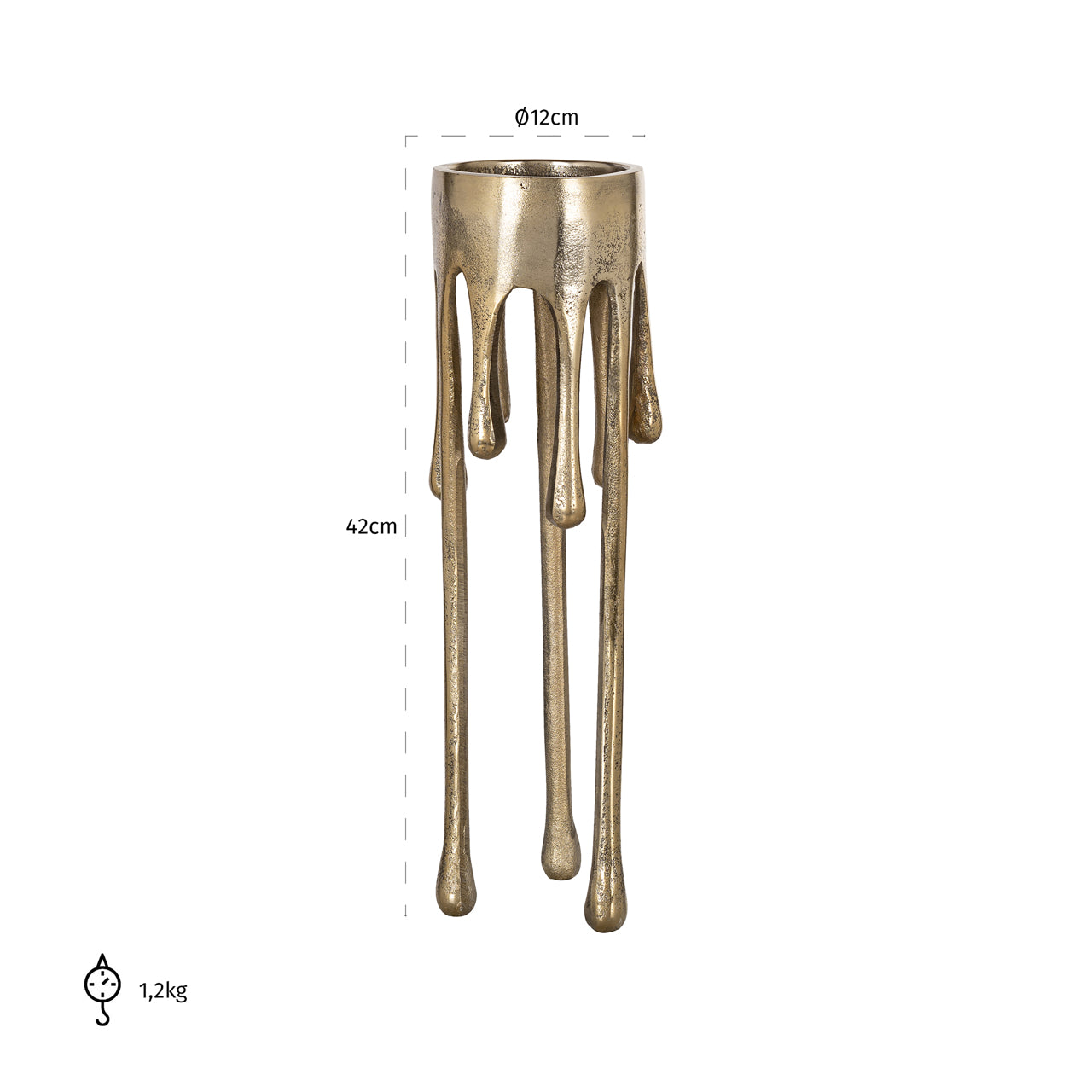 Richmond Möbel | Kerzenhalter Lorin | Brushed-gold