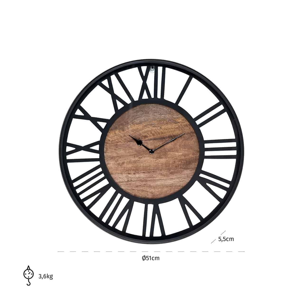 Richmond Möbel | Uhr Scott | Schwarz