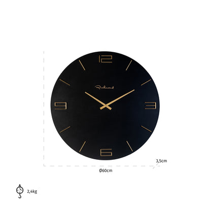 Richmond Möbel | Uhr Byram | Black-gold