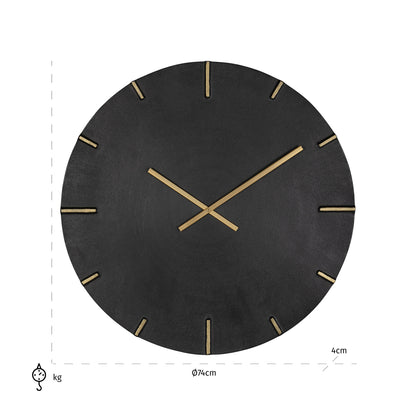 Richmond Möbel | Uhr Bilal | Black-gold
