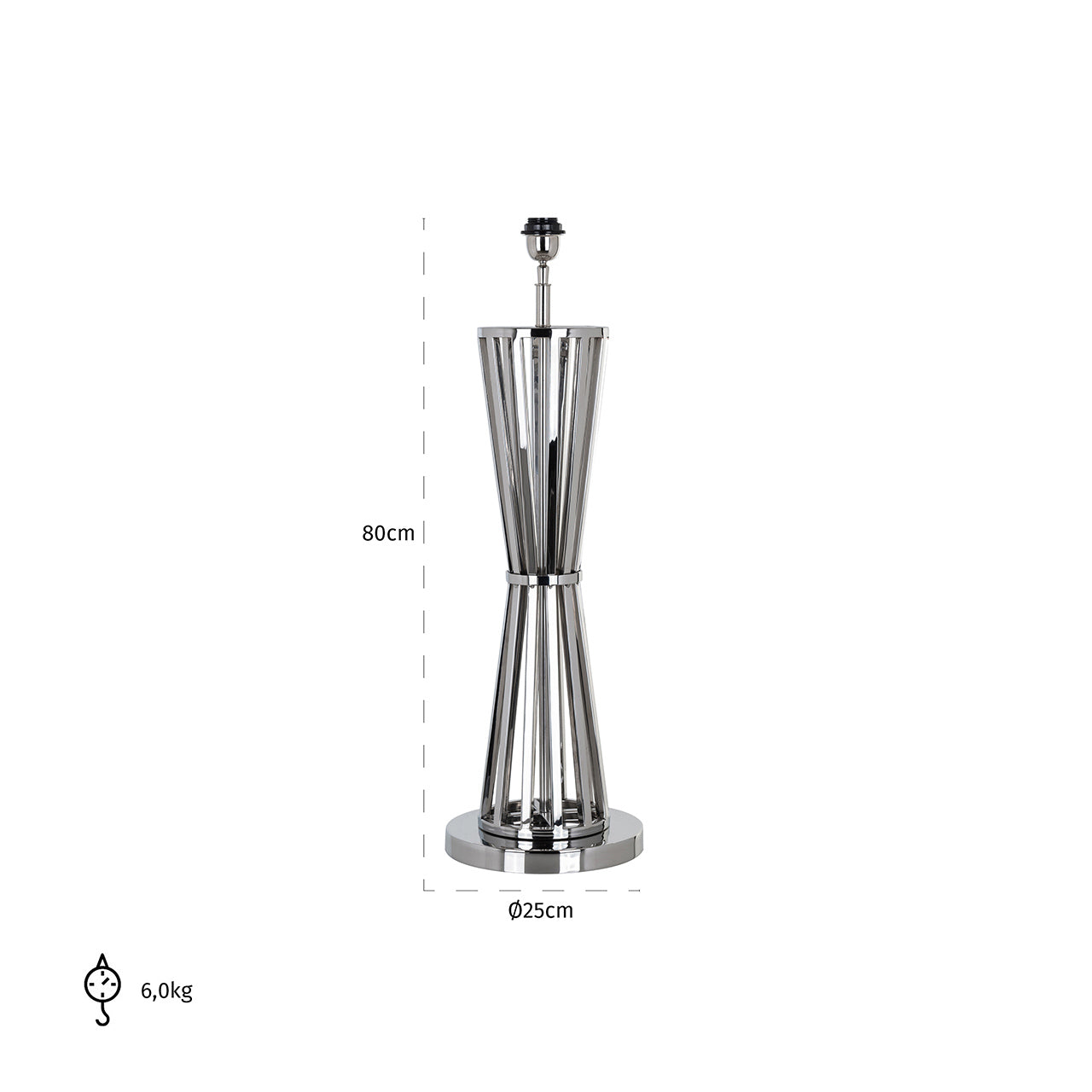 Richmond Möbel | Tischlampe Jaina | Silber