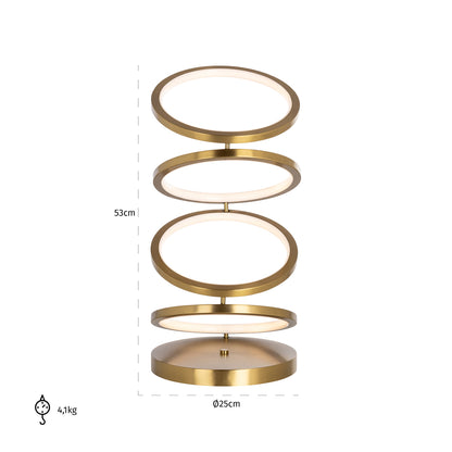 Richmond Möbel | Tischlampe Jaimin | Brushed-gold