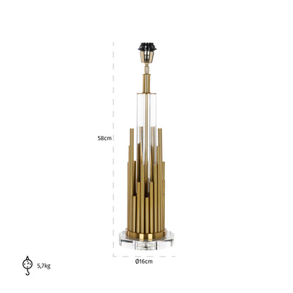 Richmond Möbel | Tischlampe Dex | Brushed-gold