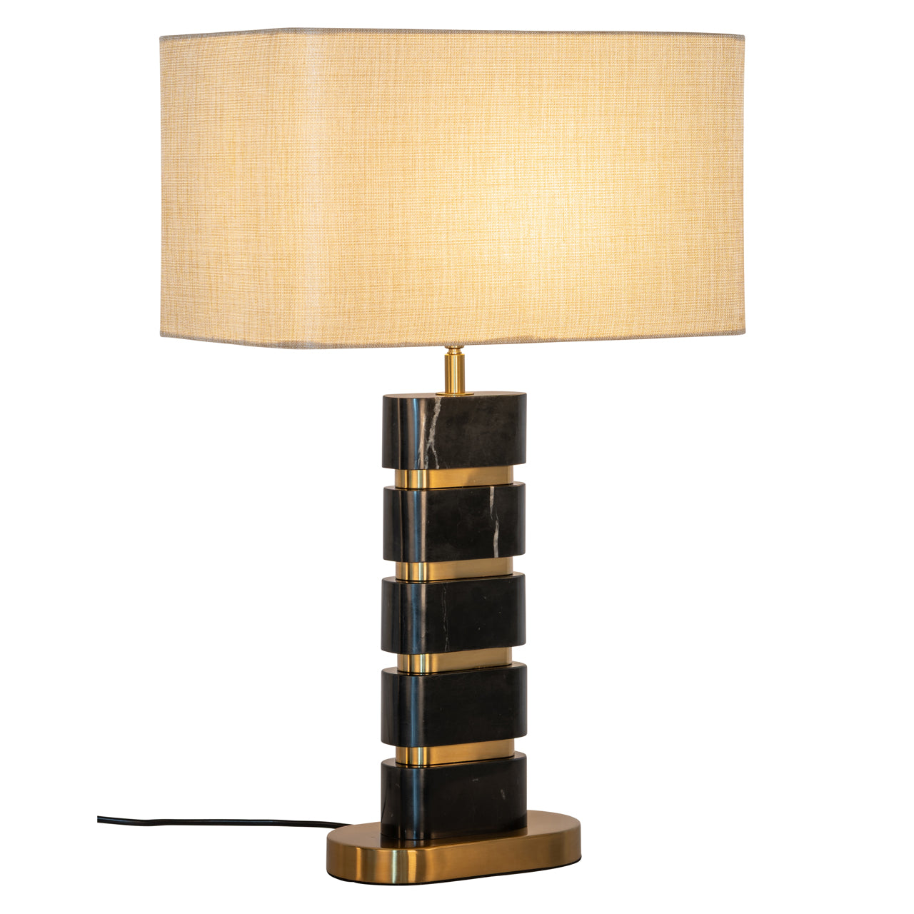Richmond Möbel | Tischlampe Levina | Black-gold