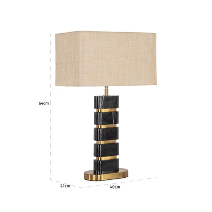 Richmond Möbel | Tischlampe Levina | Black-gold