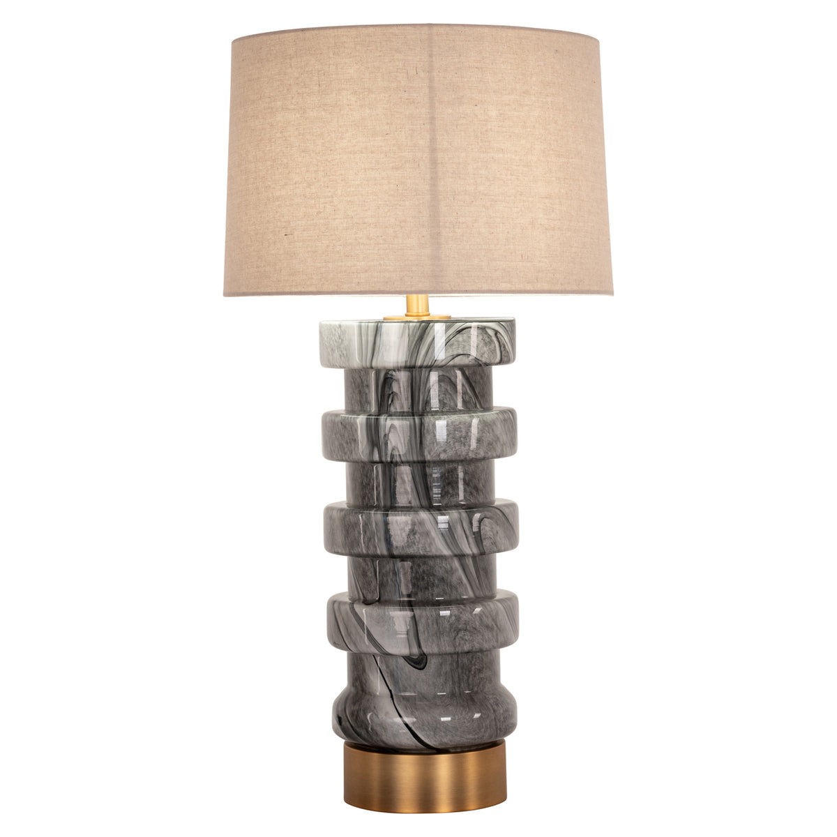 Richmond Möbel Tischlampe Jaylee black/white | 213389