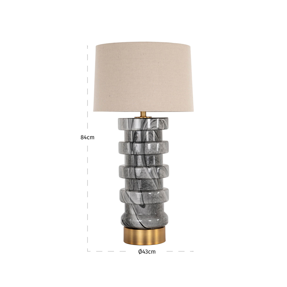 Richmond Möbel Tischlampe Jaylee black/white | 213389