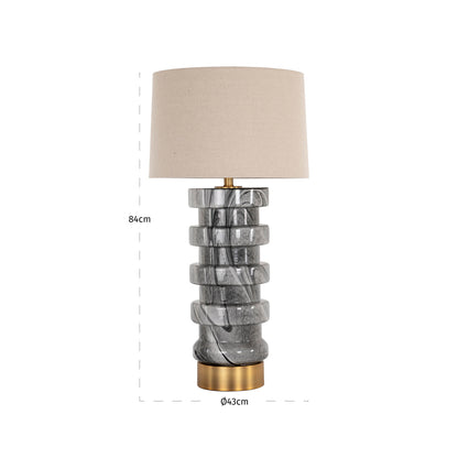 Richmond Möbel Tischlampe Jaylee black/white | 213389