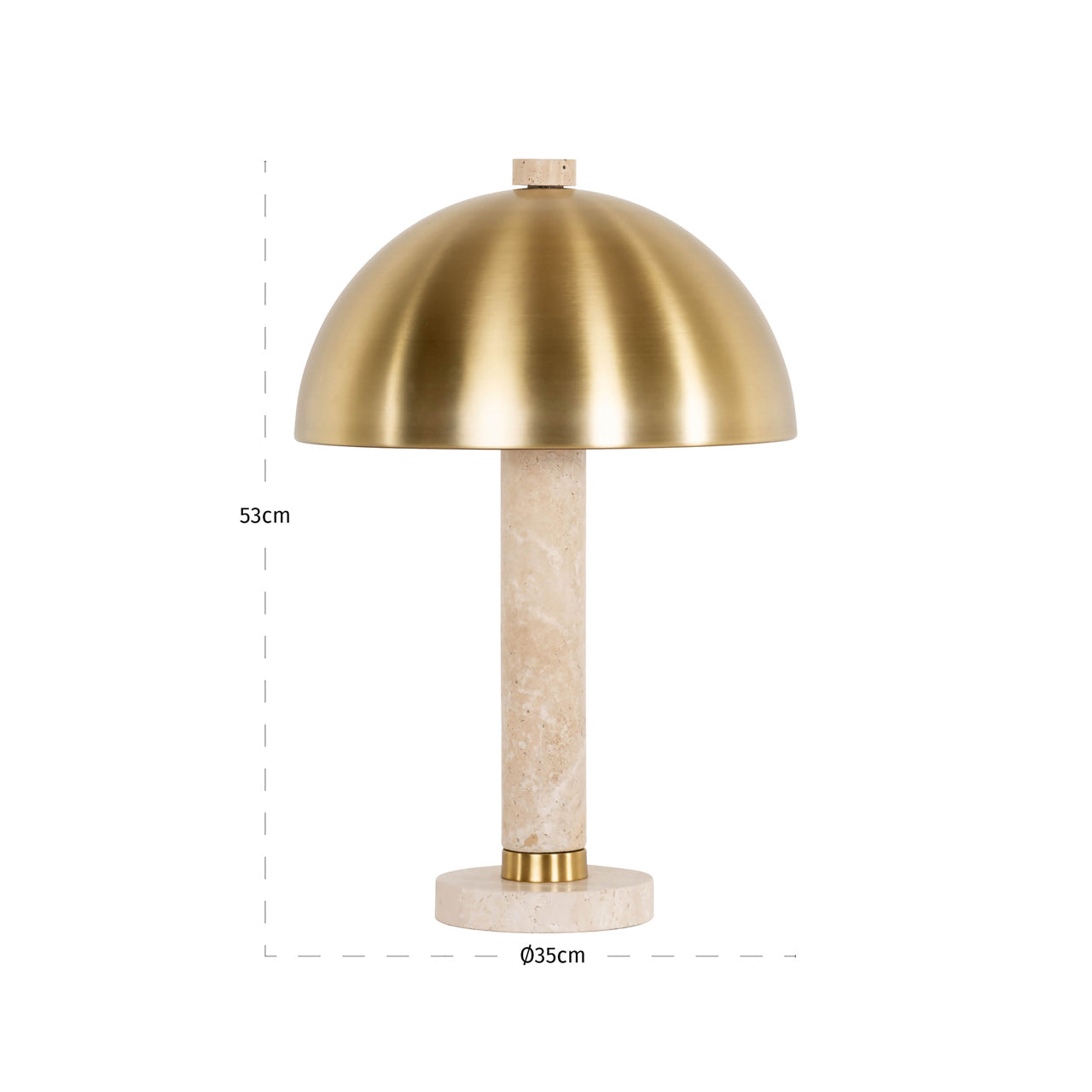 Richmond Möbel | Tischlampe Jara | Brushed-gold