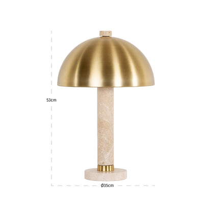 Richmond Möbel | Tischlampe Jara | Brushed-gold