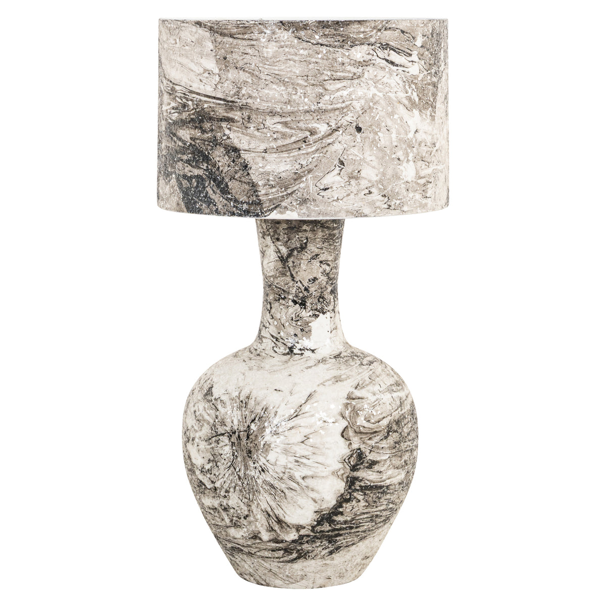Richmond Möbel Tischlampe Cecile black/white | 214003
