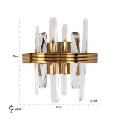 Richmond Möbel | Wandlampe Brigh | Gold