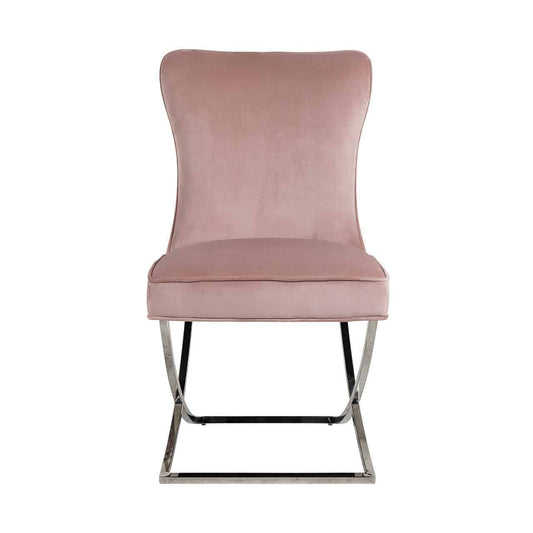 Richmond Möbel | Stuhl Scarlett aus Samt | Pink